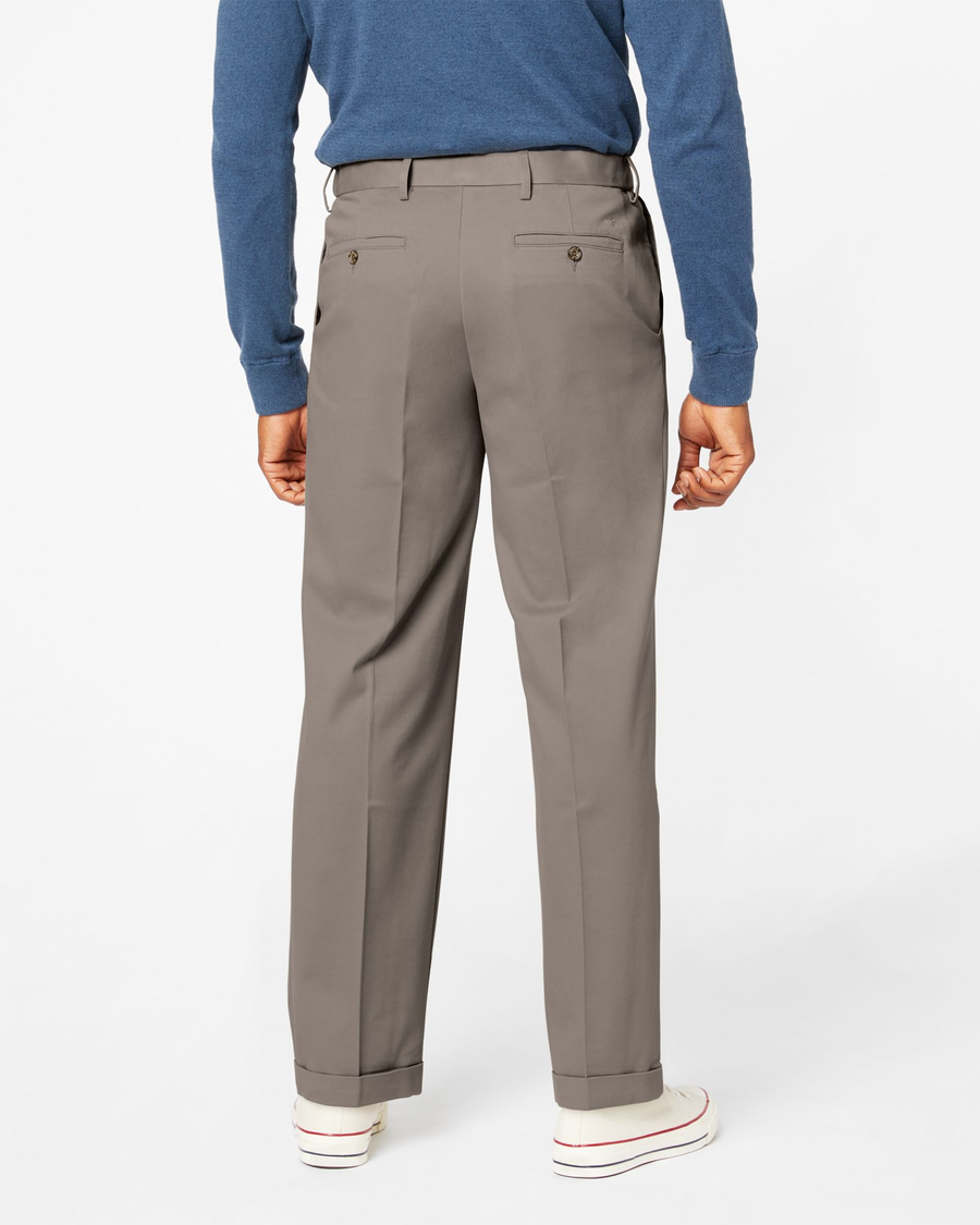 (image for) Popular Comfort Khakis, Pleated, Relaxed Fit